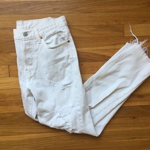 Levi white wedgie jean